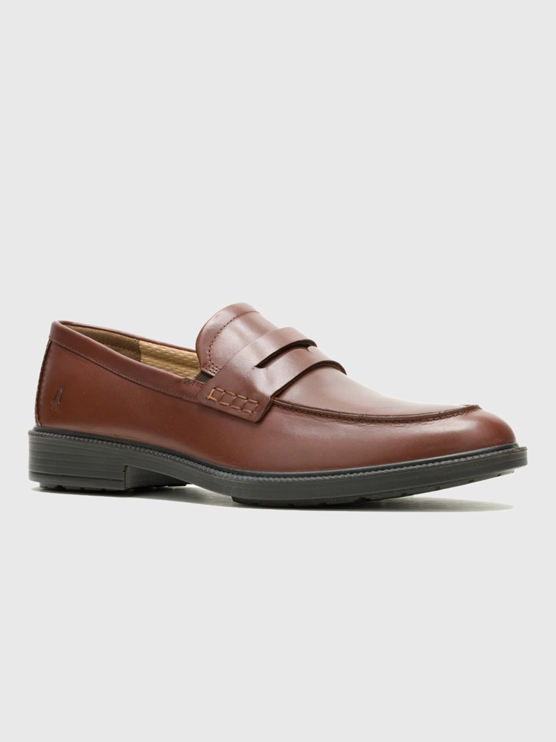 MOCASIN CUERO HOMBRE BANKER PENNY CAFE  HUSH PUPPIES - 1