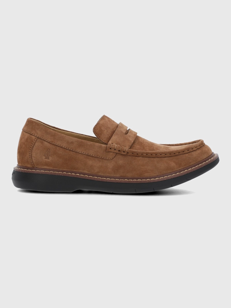 MOCASIN CUERO HOMBRE JORIX CAFE  HUSH PUPPIES - 2