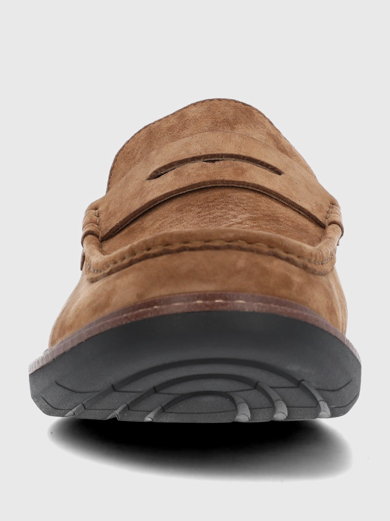 MOCASIN CUERO HOMBRE JORIX CAFE  HUSH PUPPIES - 4