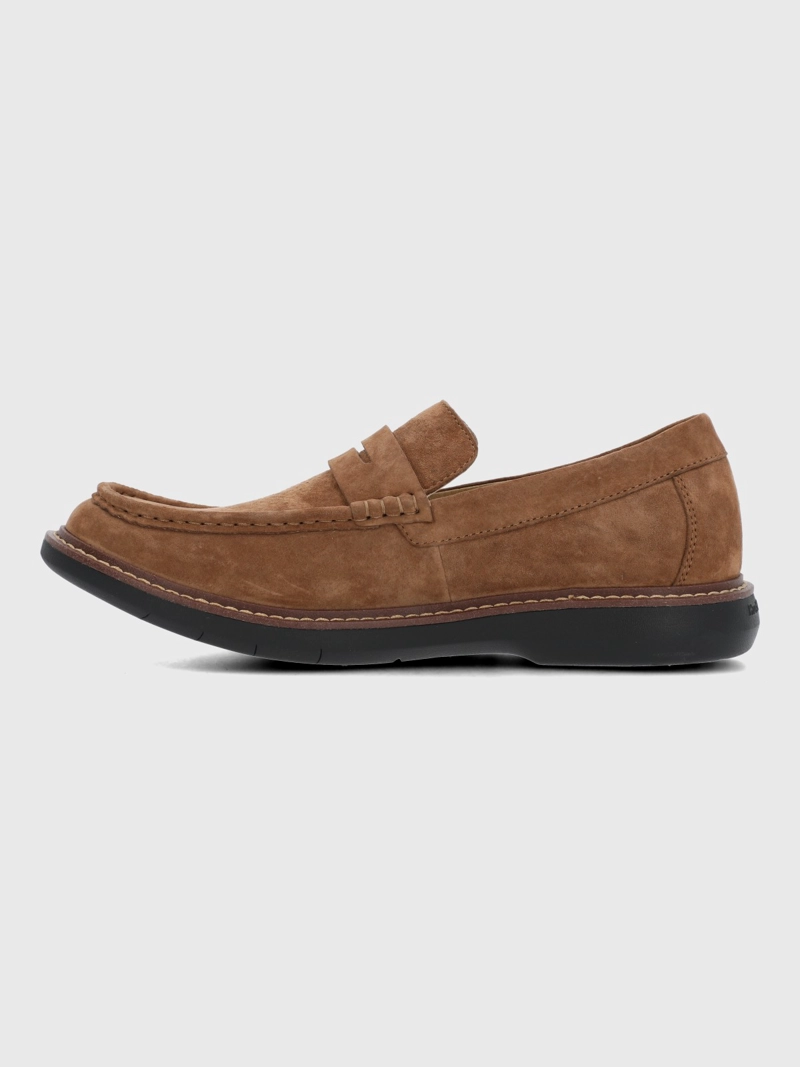MOCASIN CUERO HOMBRE JORIX CAFE  HUSH PUPPIES - 5