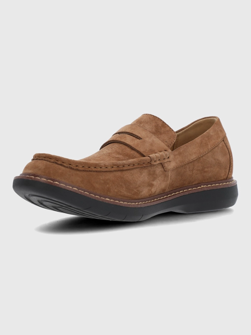 MOCASIN CUERO HOMBRE JORIX CAFE  HUSH PUPPIES - 6
