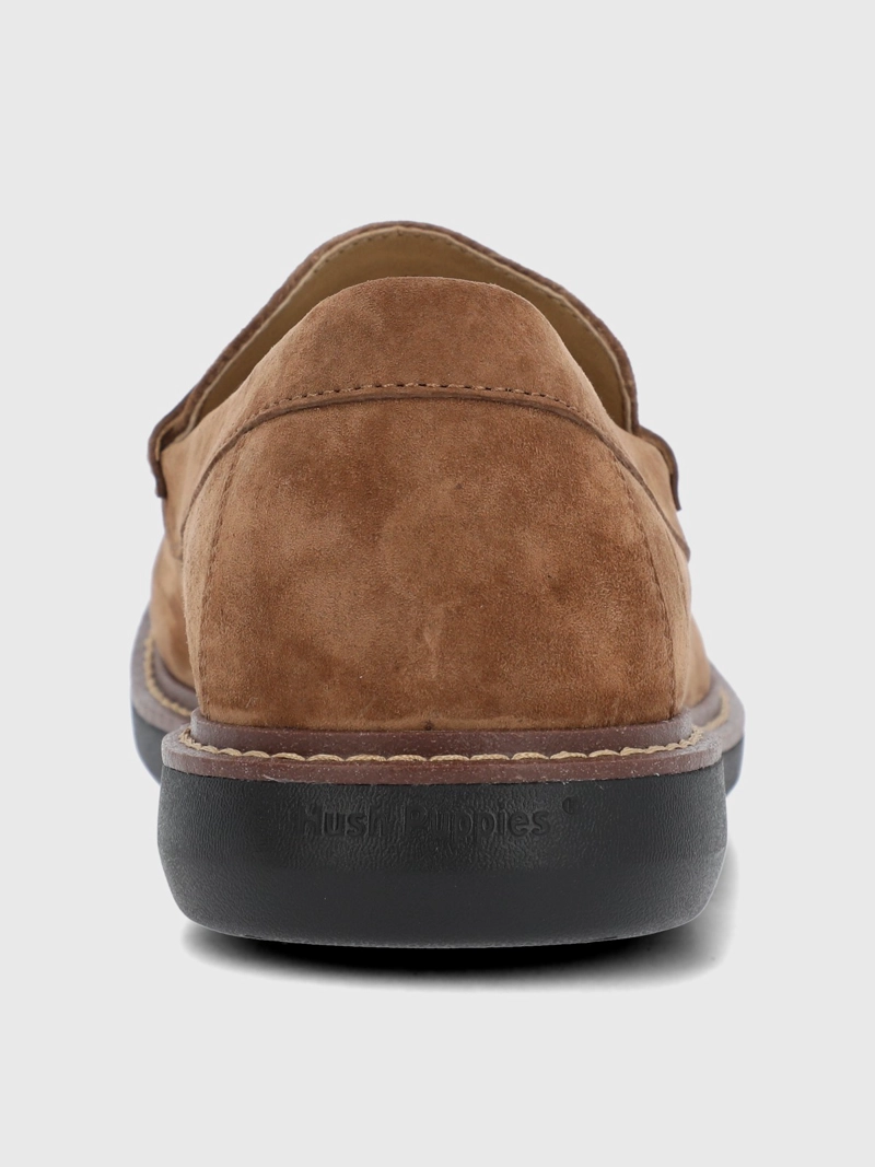 MOCASIN CUERO HOMBRE JORIX CAFE  HUSH PUPPIES - 7
