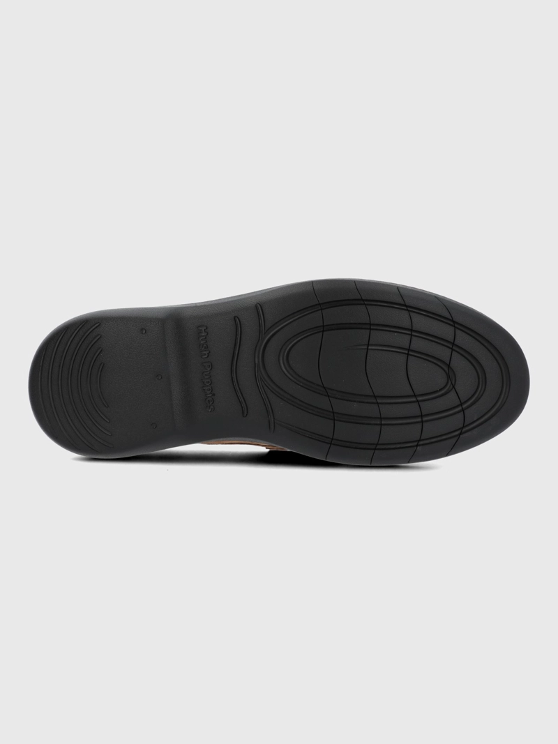 MOCASIN CUERO HOMBRE JORIX CAFE  HUSH PUPPIES - 8