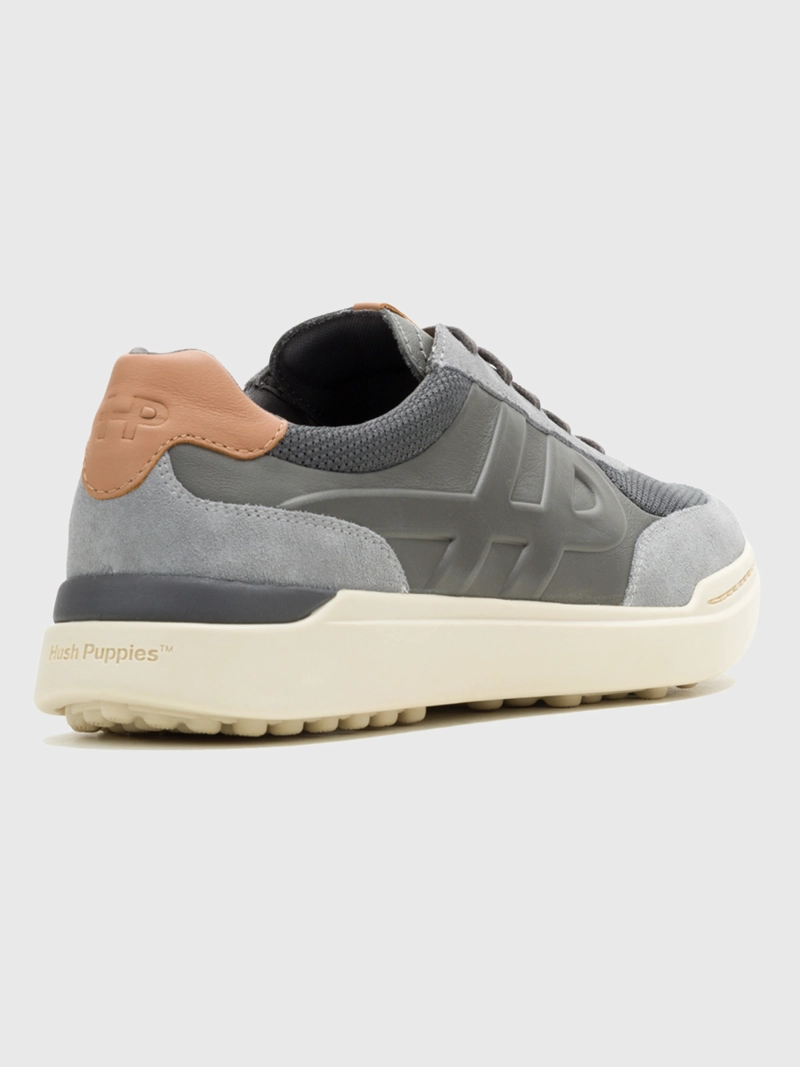 ZAPATILLA CUERO HOMBRE WES HP GRIS HUSH PUPPIES - 4
