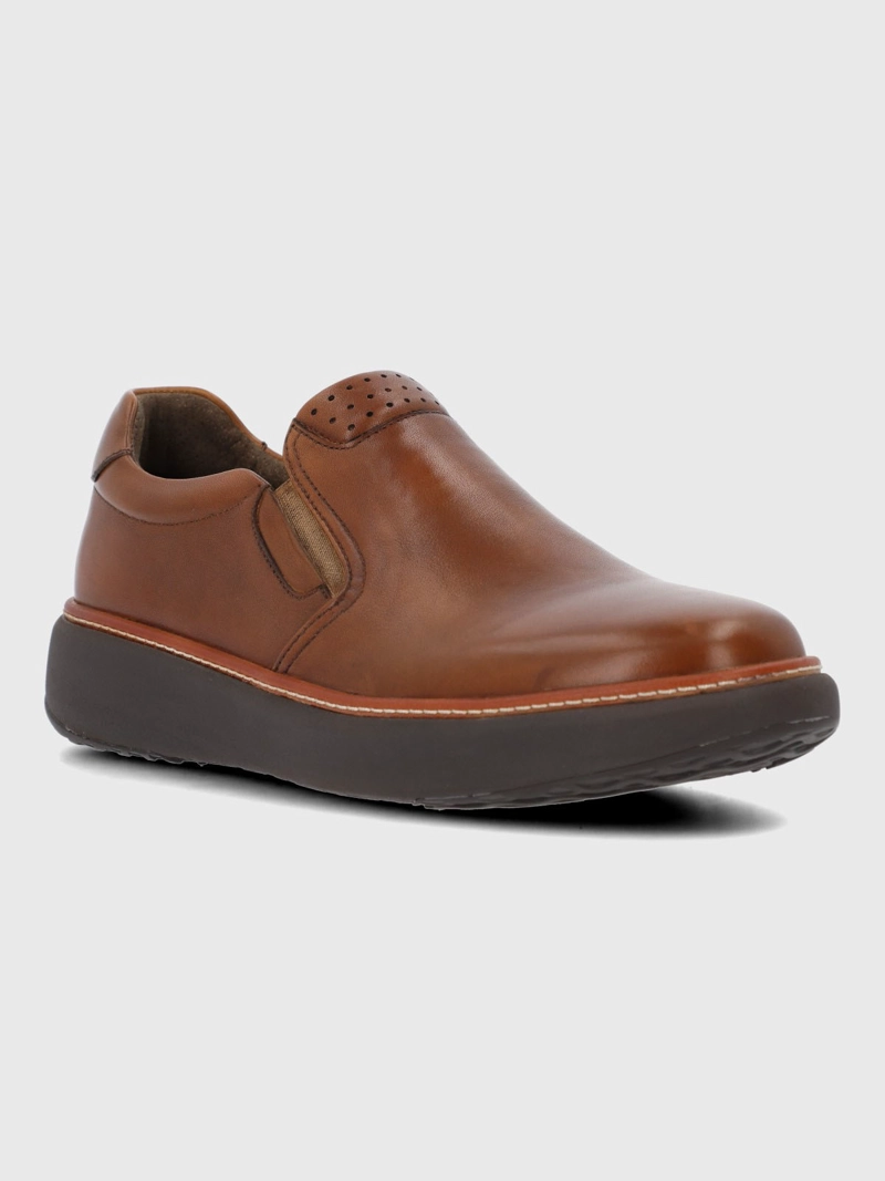 SLIP ON CUERO HOMBRE LITE G CAFE  HUSH PUPPIES - 1