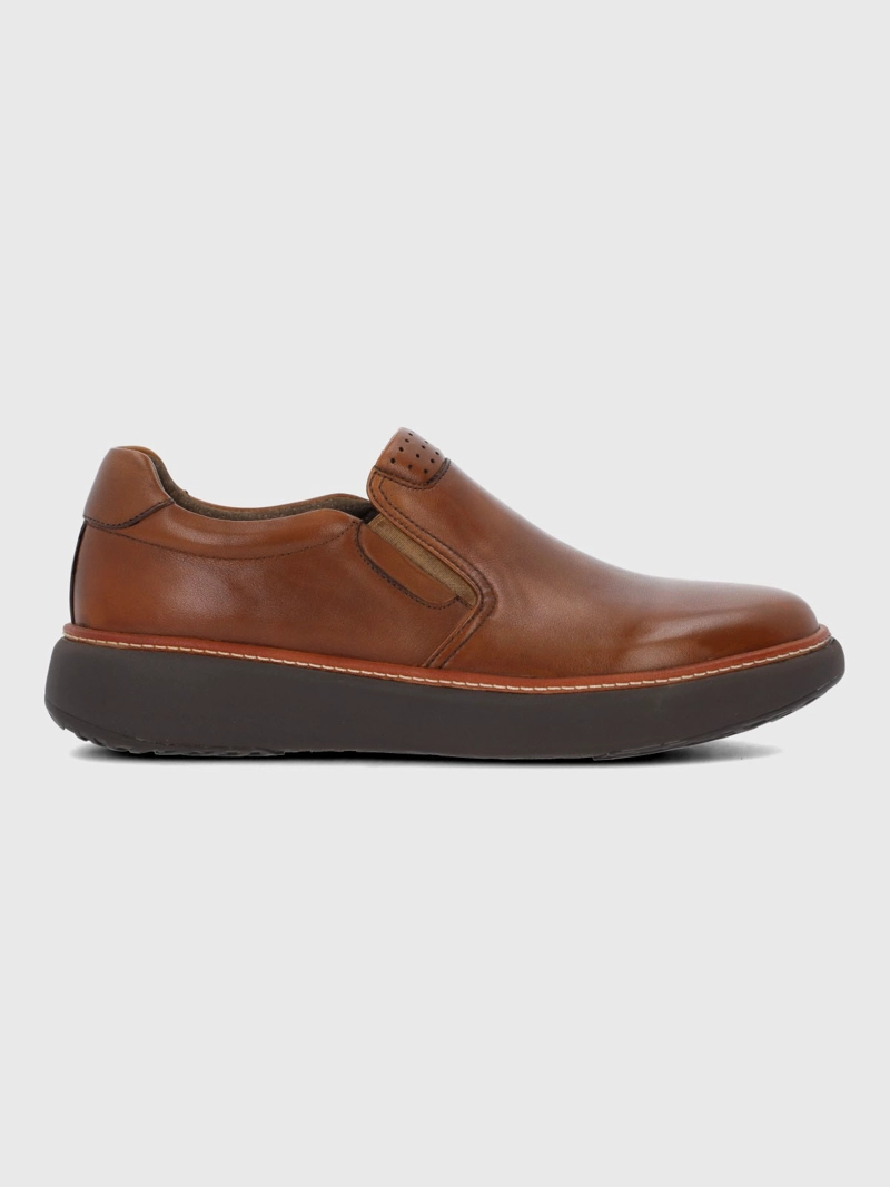 SLIP ON CUERO HOMBRE LITE G CAFE  HUSH PUPPIES - 2
