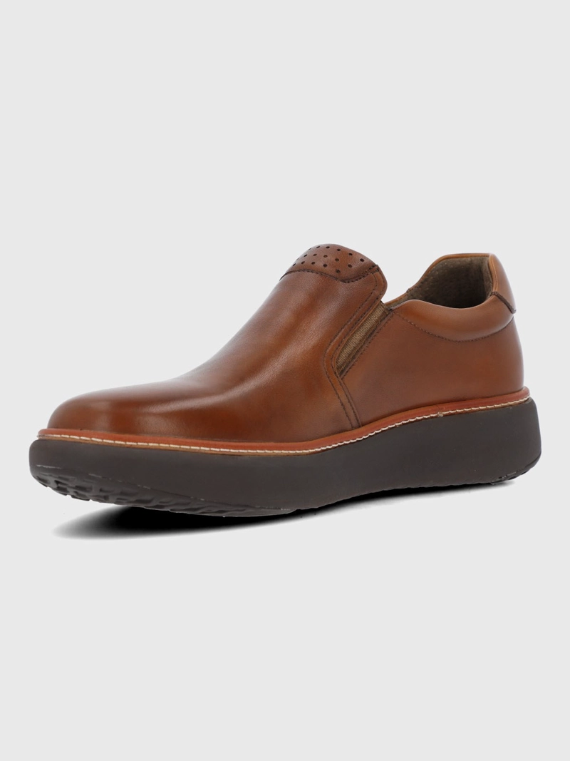 SLIP ON CUERO HOMBRE LITE G CAFE  HUSH PUPPIES - 6