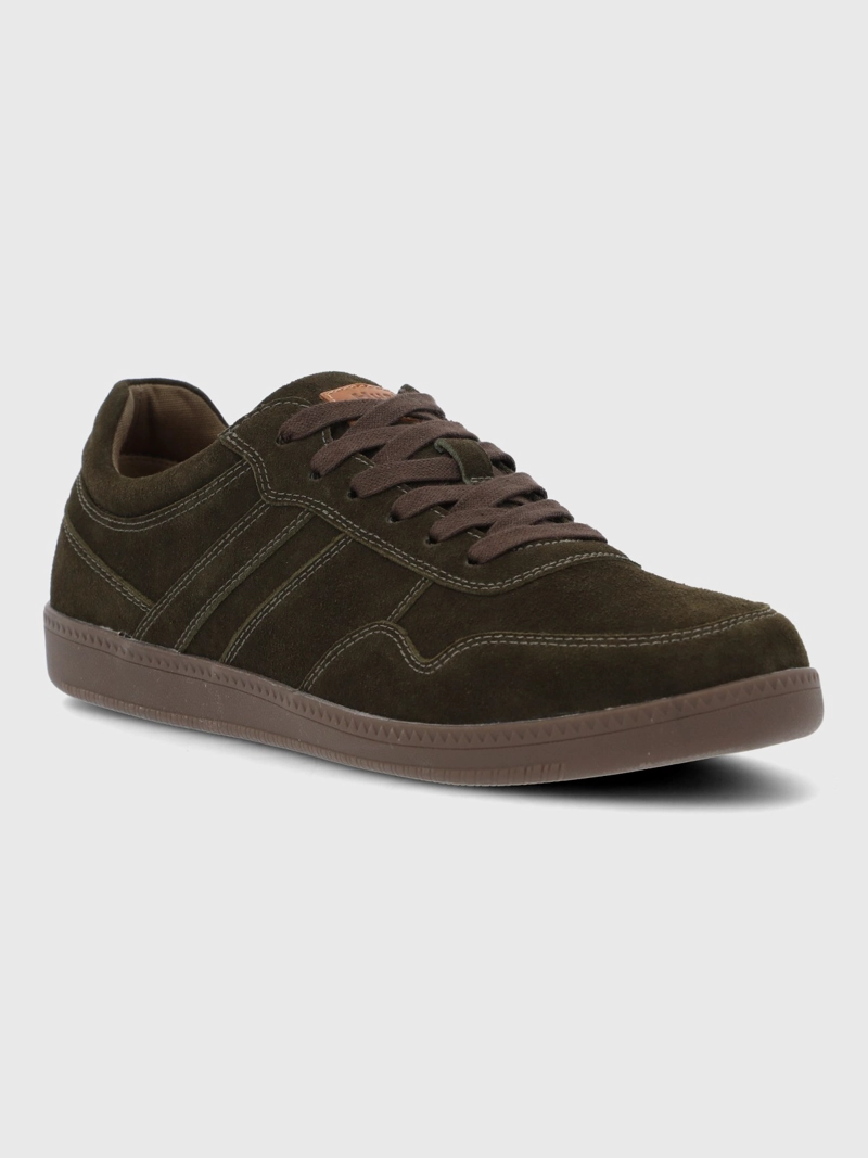 ZAPATILLA CUERO HOMBRE MARE CAFE  HUSH PUPPIES - 1