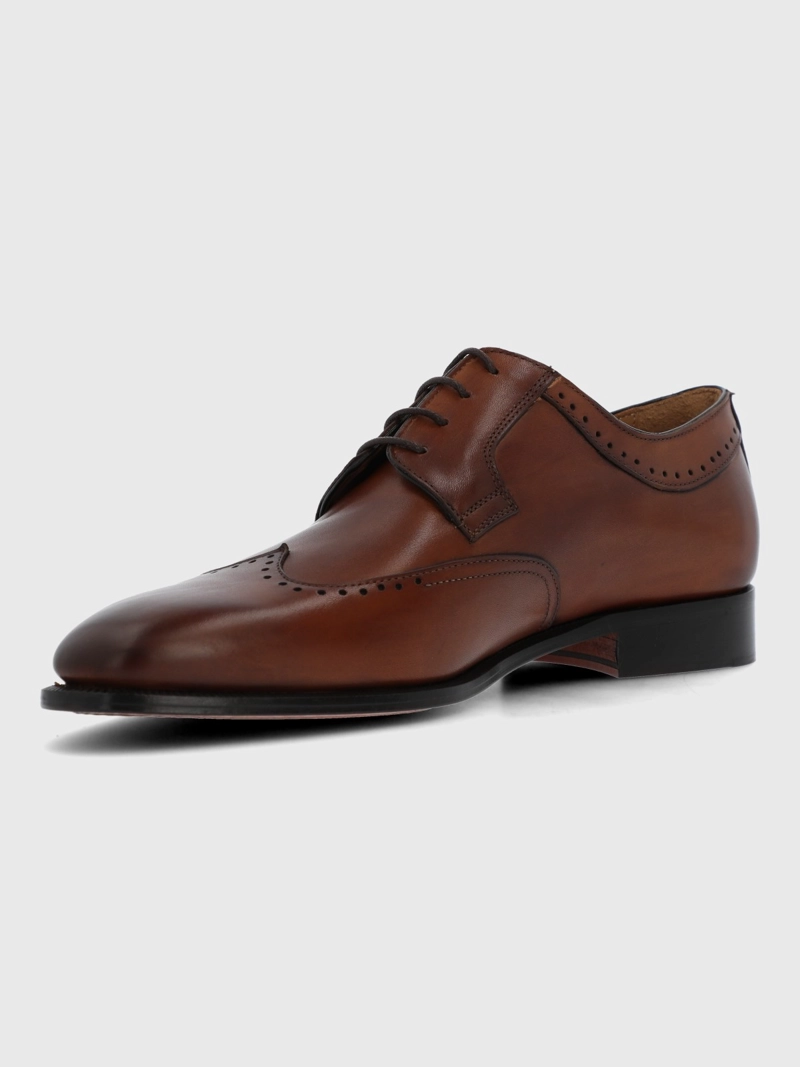 ZAPATO ITALIANO CUERO LORENZ CAFE  HUSH PUPPIES - 1