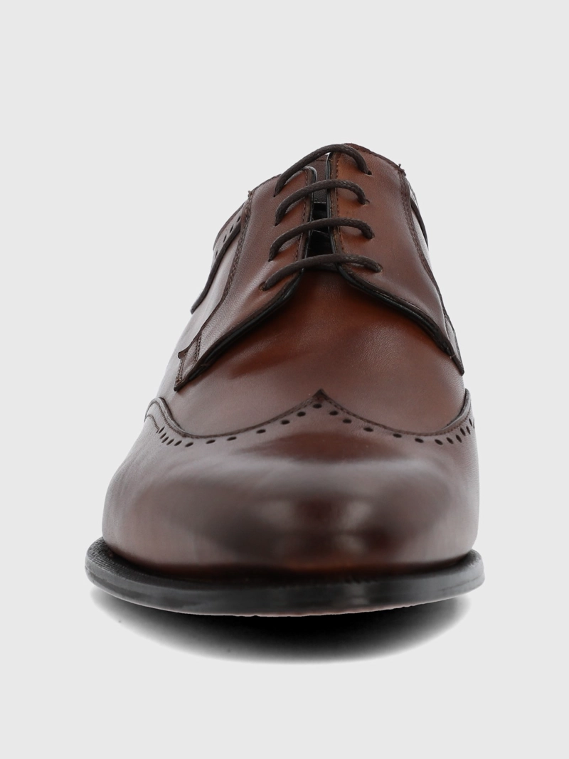 ZAPATO ITALIANO CUERO LORENZ CAFE  HUSH PUPPIES - 4