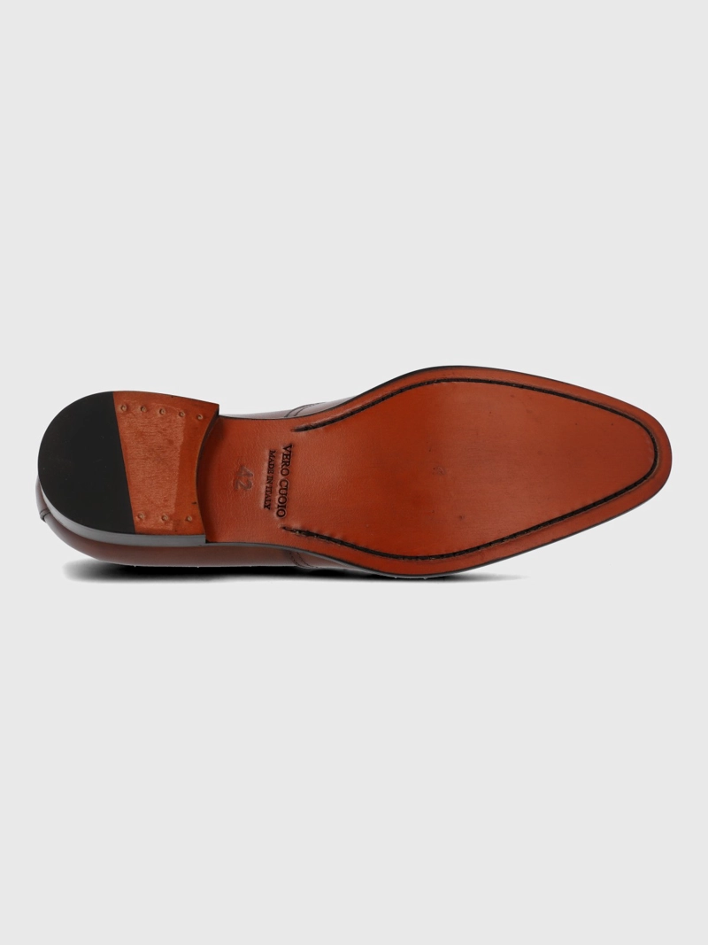 ZAPATO ITALIANO CUERO LORENZ CAFE  HUSH PUPPIES - 6
