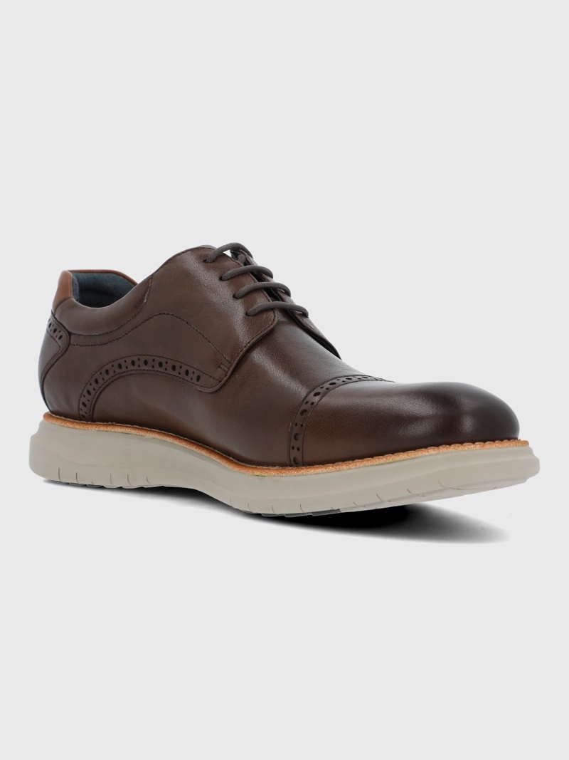 ZAPATO CUERO HOMBRE SEQUIO CAFE  HUSH PUPPIES - 6
