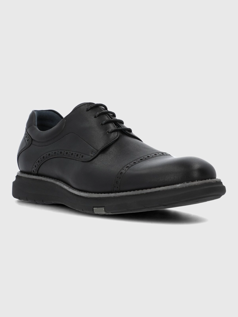 ZAPATO CUERO HOMBRE SEQUIO NEGRO HUSH PUPPIES - 1