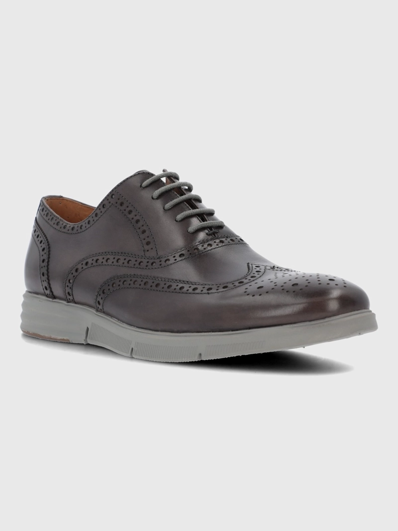 ZAPATO CUERO HOMBRE WING FLEX GRIS HUSH PUPPIES - 1