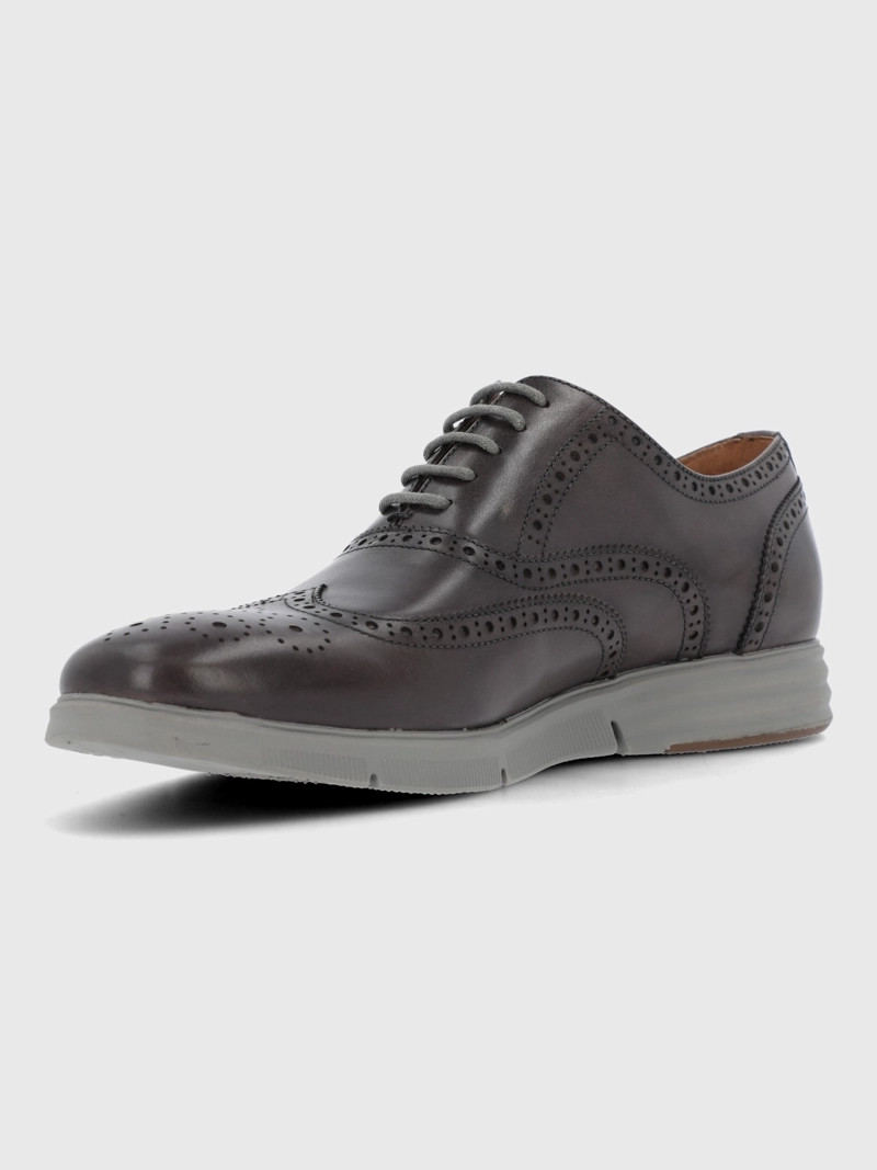 ZAPATO CUERO HOMBRE WING FLEX GRIS HUSH PUPPIES - 6