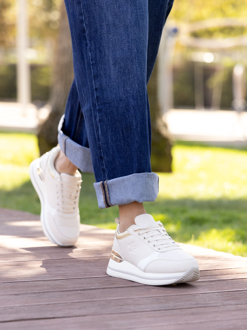 ZAPATILLA MUJER CLAUDIA 2 BEIGE AZALEIA - 2
