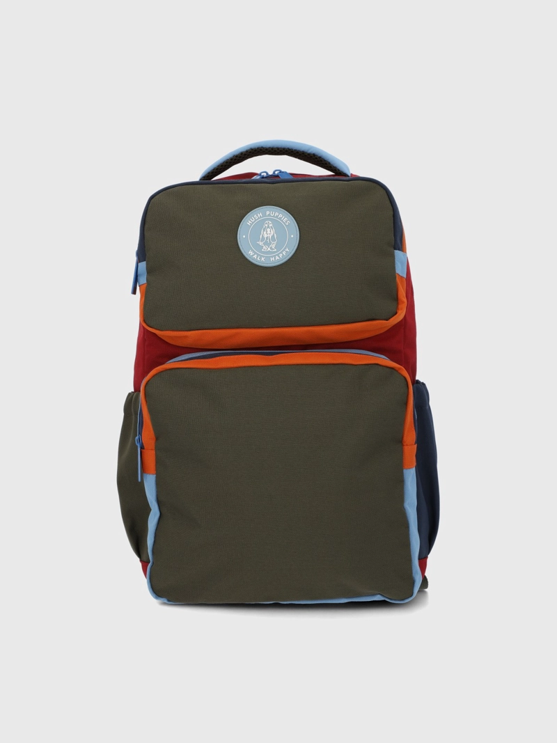 MOCHILA NIÑO COLOR BACKPACK VERDE HUSH PUPPIES KIDS - 1