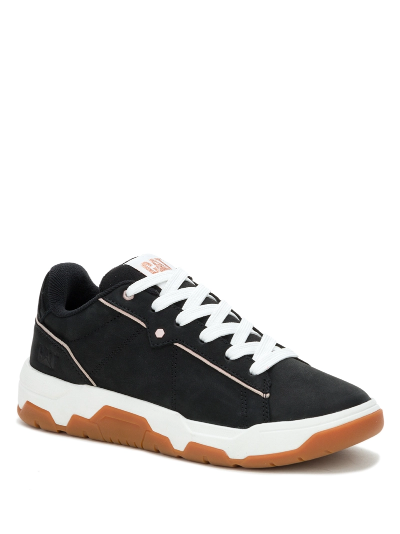 ZAPATILLA CUERO MUJER LORE NEGRO CAT - 1