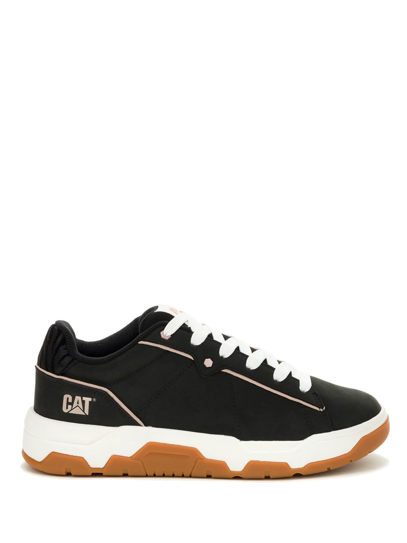 ZAPATILLA CUERO MUJER LORE NEGRO CAT - 4