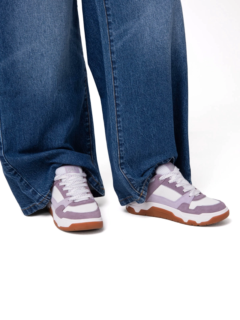 ZAPATILLA CUERO MUJER SCRIPT LILA CAT - 2