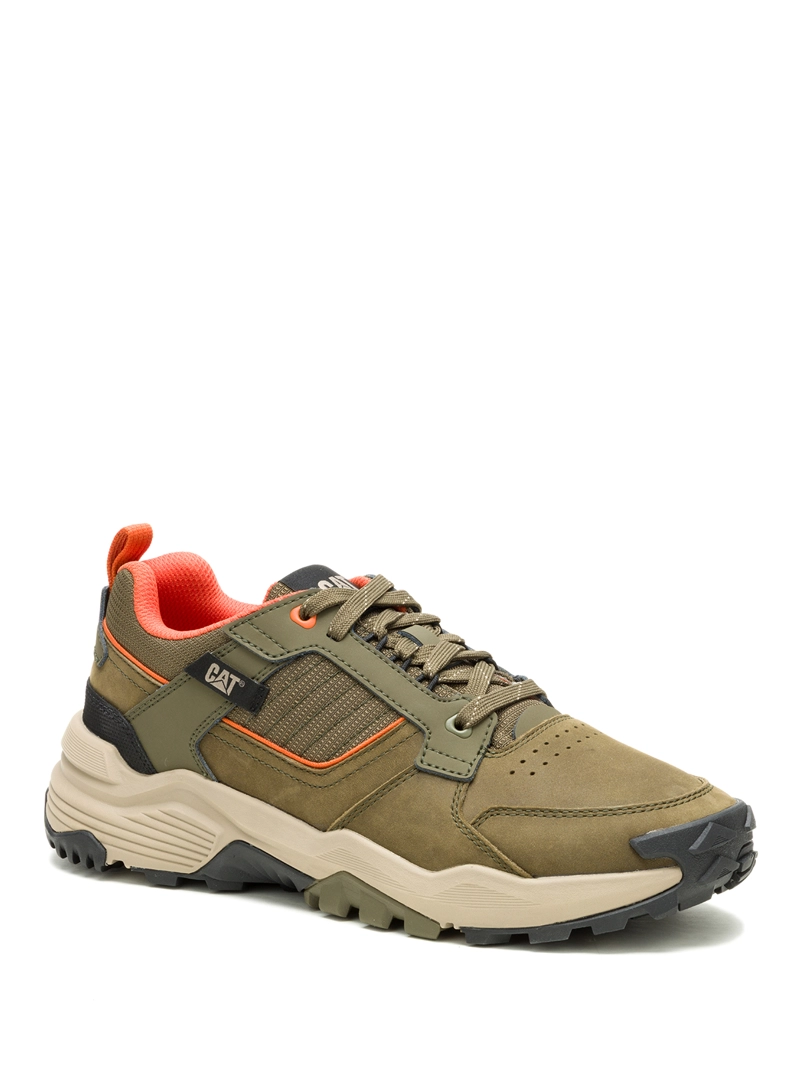ZAPATILLA CUERO HOMBRE GRAPPLE LEATHER OLIVA CAT - 1