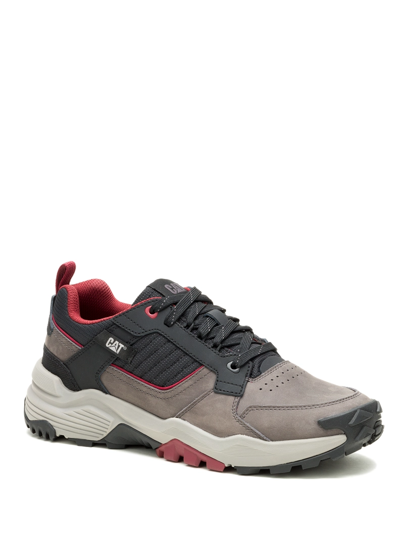 ZAPATILLA CUERO HOMBRE GRAPPLE LEATHER GRIS CAT - 1