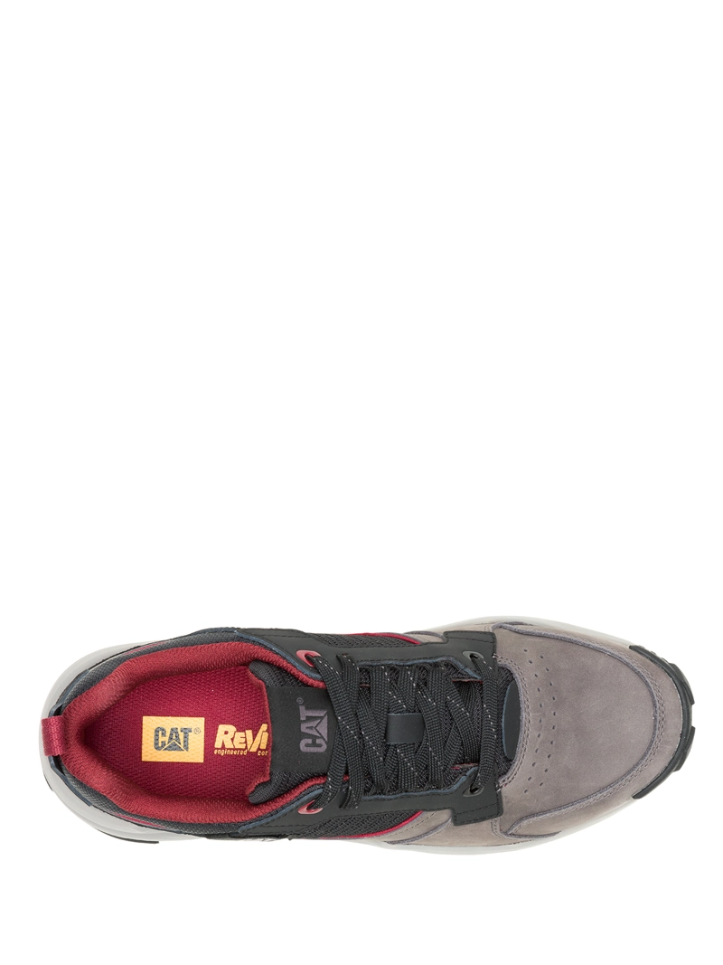 ZAPATILLA CUERO HOMBRE GRAPPLE LEATHER GRIS CAT - 7