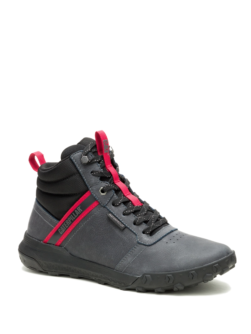 ZAPATILLA C/CAÑA CUERO HOMBRE HEX READY MID WP GRIS CAT - 1