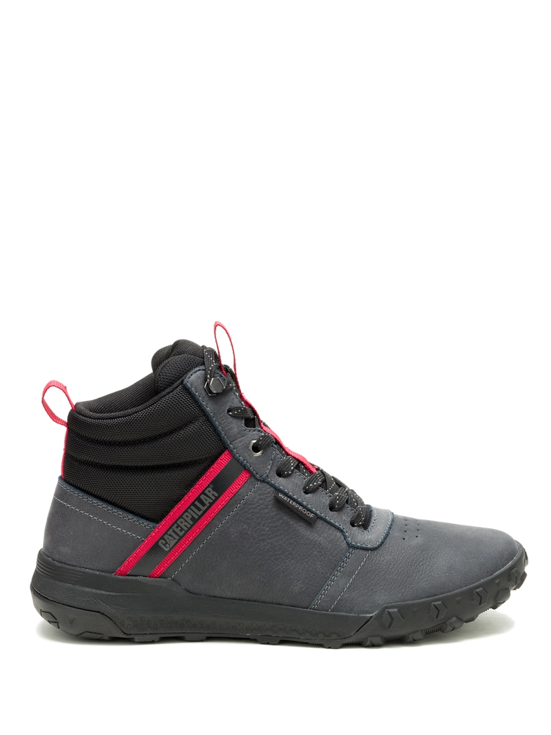 ZAPATILLA C/CAÑA CUERO HOMBRE HEX READY MID WP GRIS CAT - 2