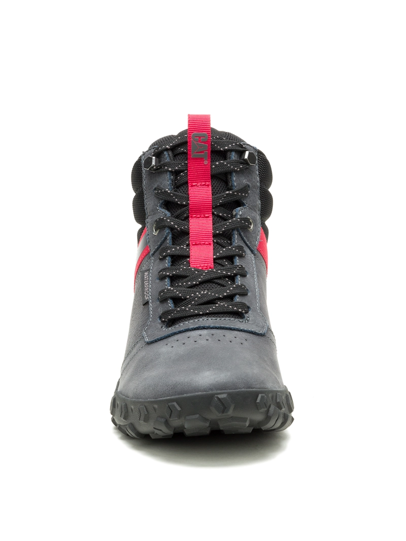 ZAPATILLA C/CAÑA CUERO HOMBRE HEX READY MID WP GRIS CAT - 5