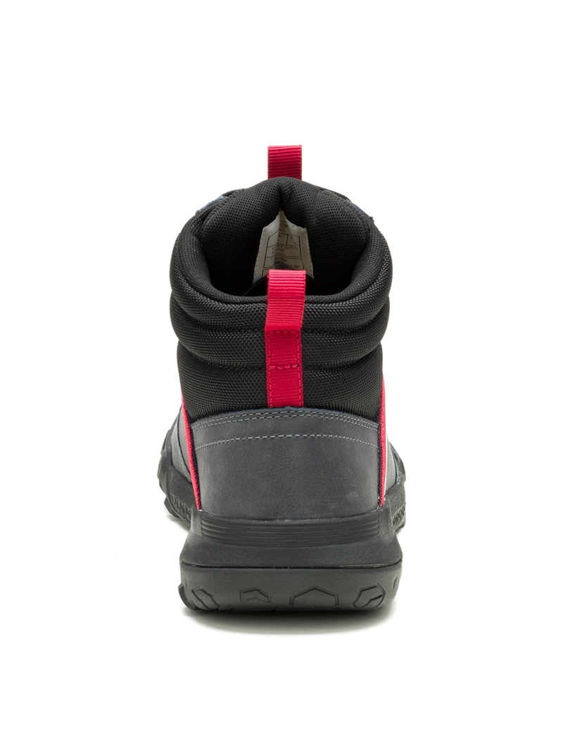 ZAPATILLA C/CAÑA CUERO HOMBRE HEX READY MID WP GRIS CAT - 6