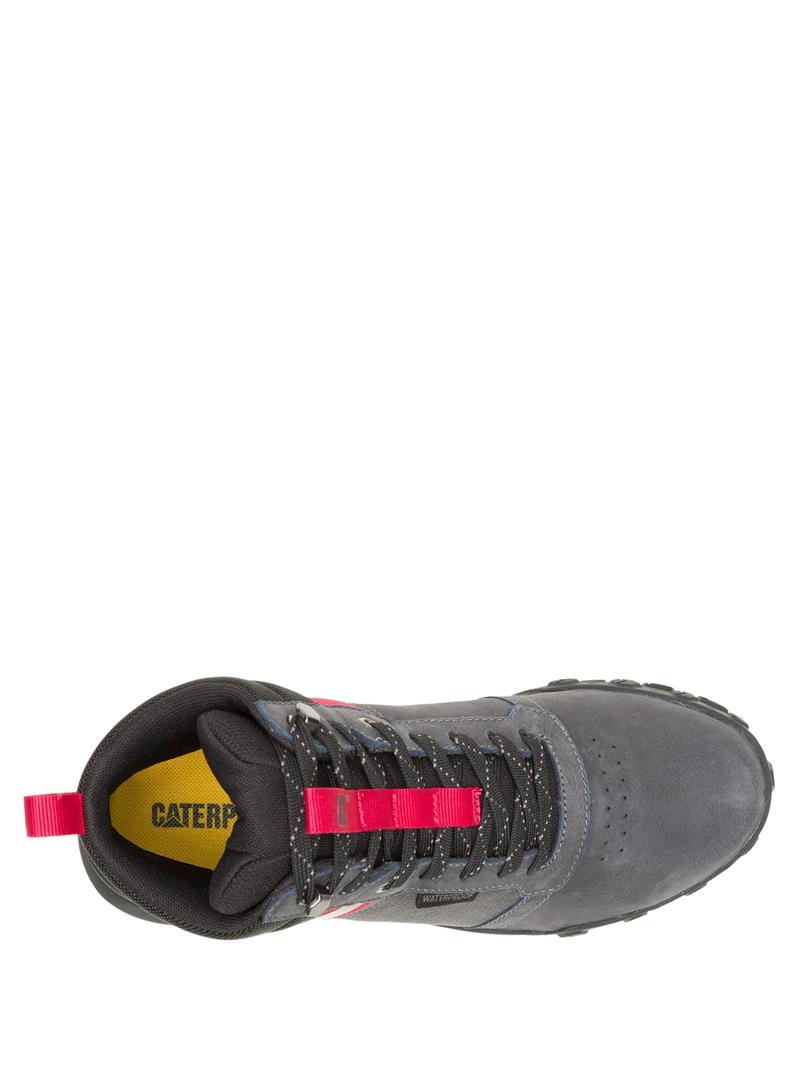 ZAPATILLA C/CAÑA CUERO HOMBRE HEX READY MID WP GRIS CAT - 7