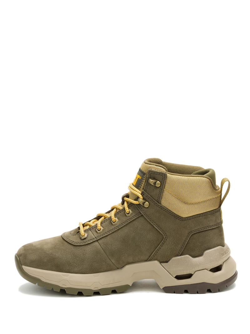 ZAPATILLA C/CAÑA CUERO HOMBRE SURGE HIKER OLIVA CAT - 4