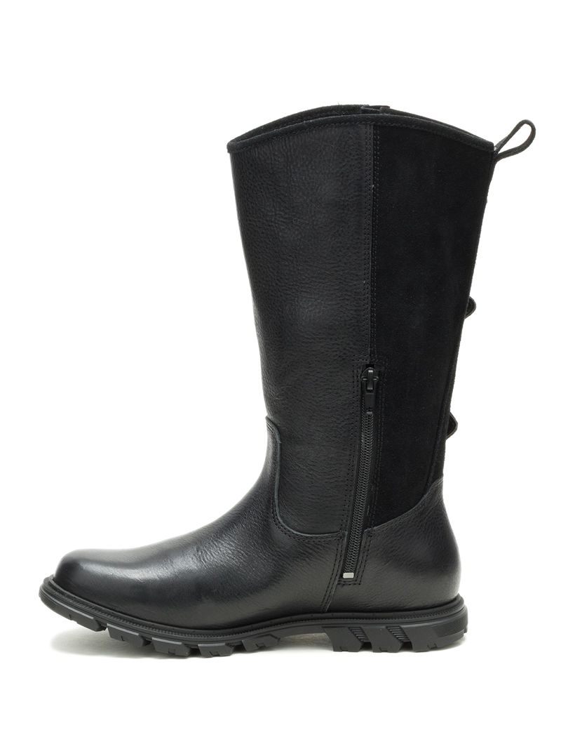 BOTA CUERO MUJER NOTION BUCKLE NEGRO CAT - 4