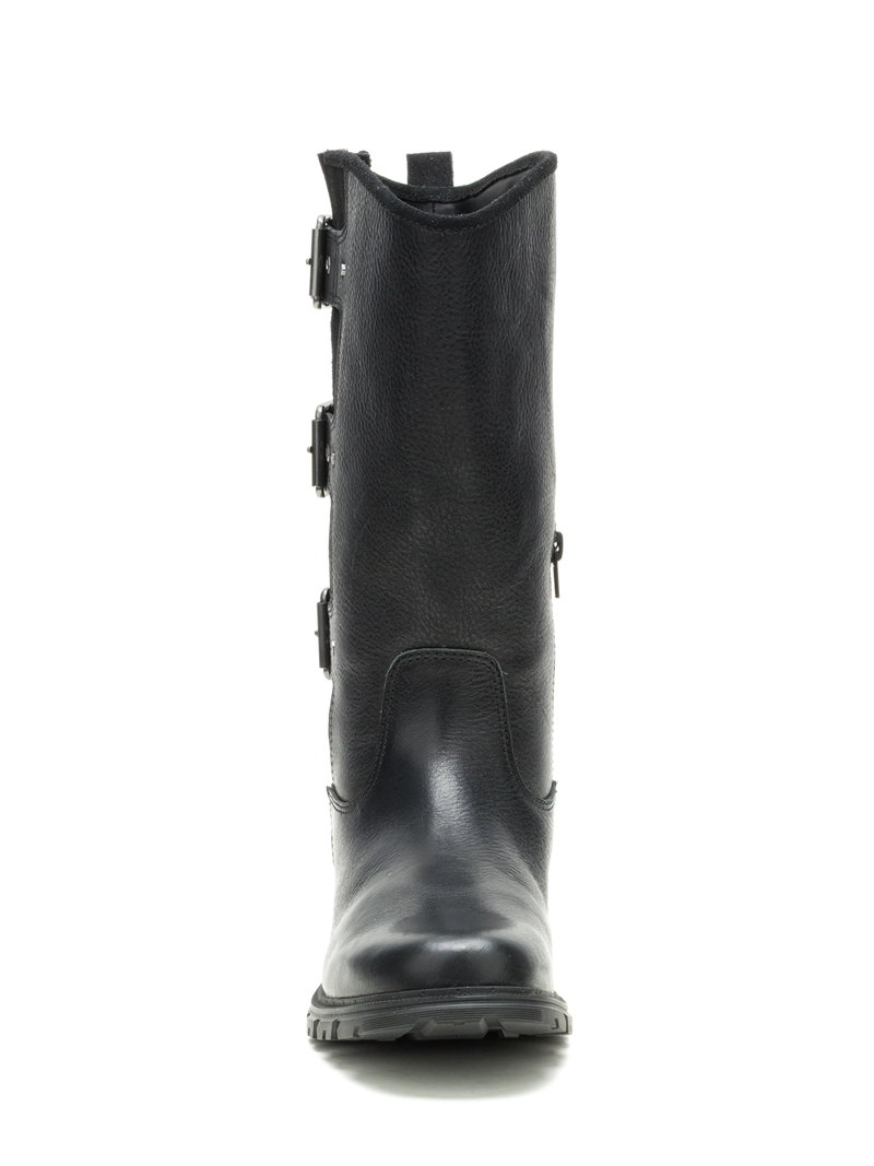 BOTA CUERO MUJER NOTION BUCKLE NEGRO CAT - 5
