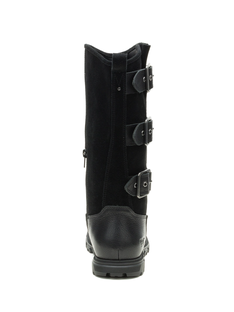 BOTA CUERO MUJER NOTION BUCKLE NEGRO CAT - 6