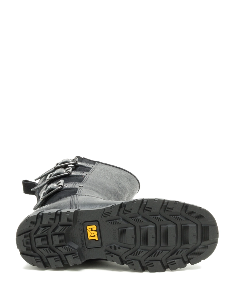 BOTA CUERO MUJER NOTION BUCKLE NEGRO CAT - 8