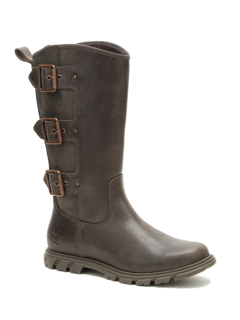 BOTA CUERO MUJER NOTION BUCKLE CAFE  OSCURO CAT - 1