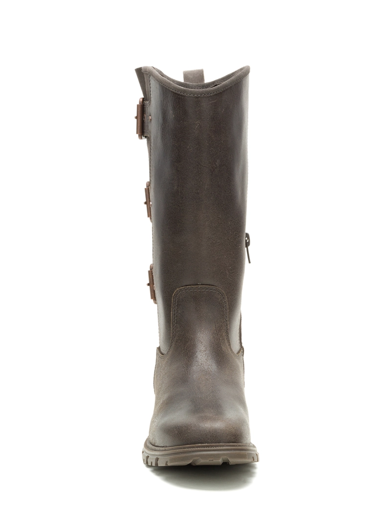 BOTA CUERO MUJER NOTION BUCKLE CAFE  OSCURO CAT - 5