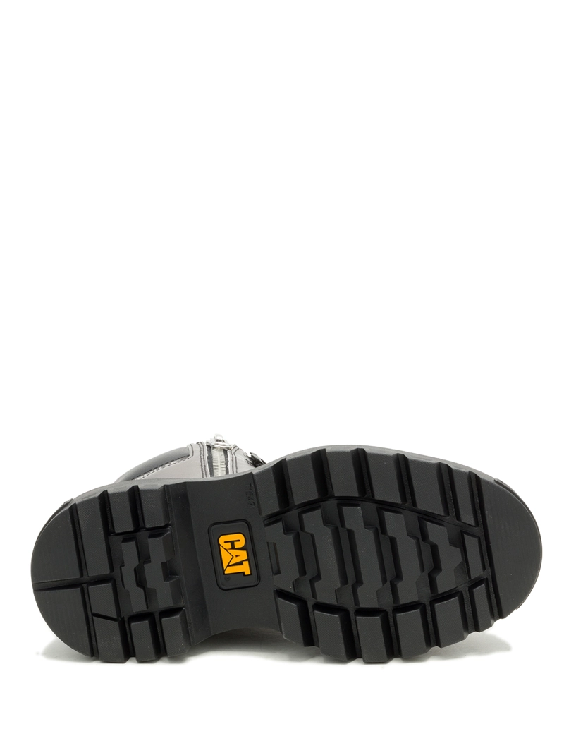 BOTIN CUERO MUJER BOLDER ZIP PLATEADO CAT - 8