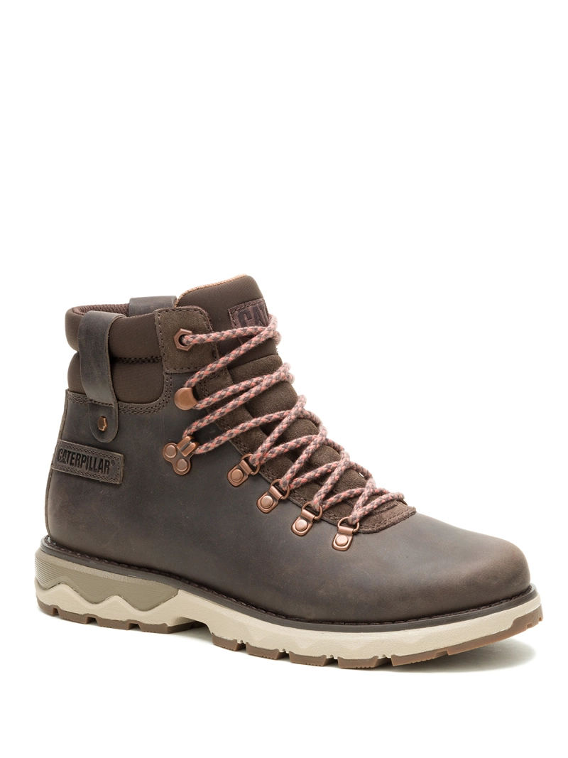 BOTIN CUERO MUJER FANDOM HIKER CAFE  OSCURO CAT - 1