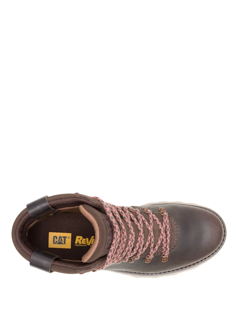 BOTIN CUERO MUJER FANDOM HIKER CAFE  OSCURO CAT - 7