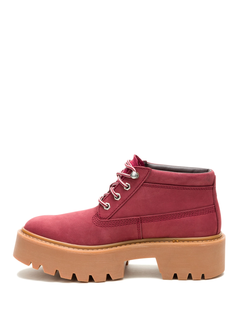 BOTIN CUERO MUJER COLORADO MAX CHUKKA ROJO CAT - 4