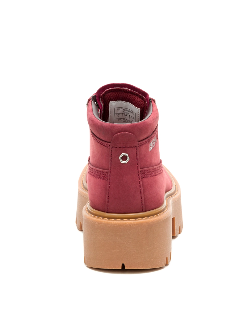 BOTIN CUERO MUJER COLORADO MAX CHUKKA ROJO CAT - 6