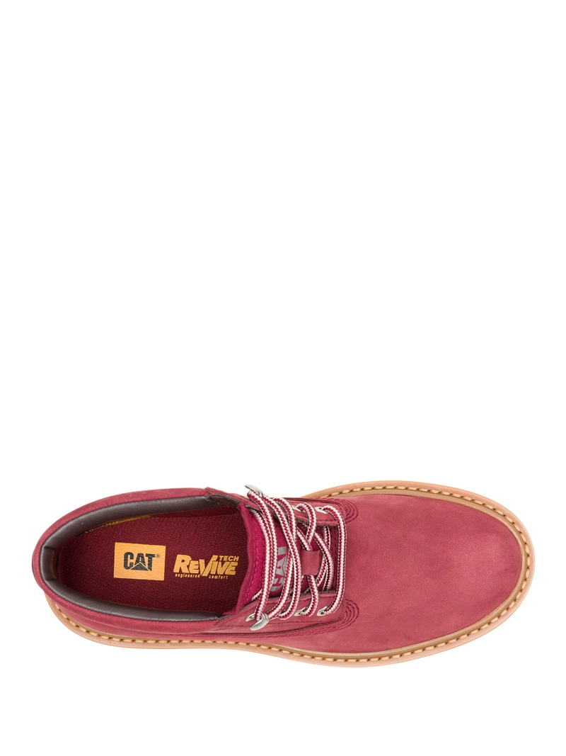 BOTIN CUERO MUJER COLORADO MAX CHUKKA ROJO CAT - 7
