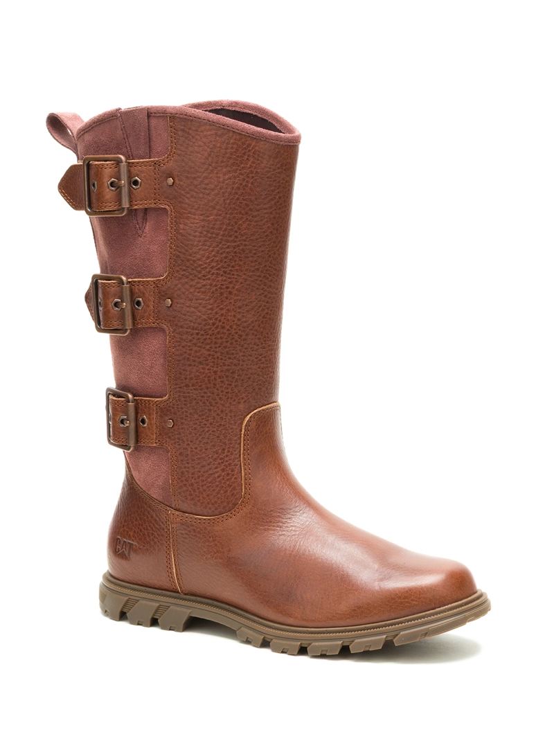 BOTA CUERO MUJER NOTION BUCKLE CAFE  CAT - 1