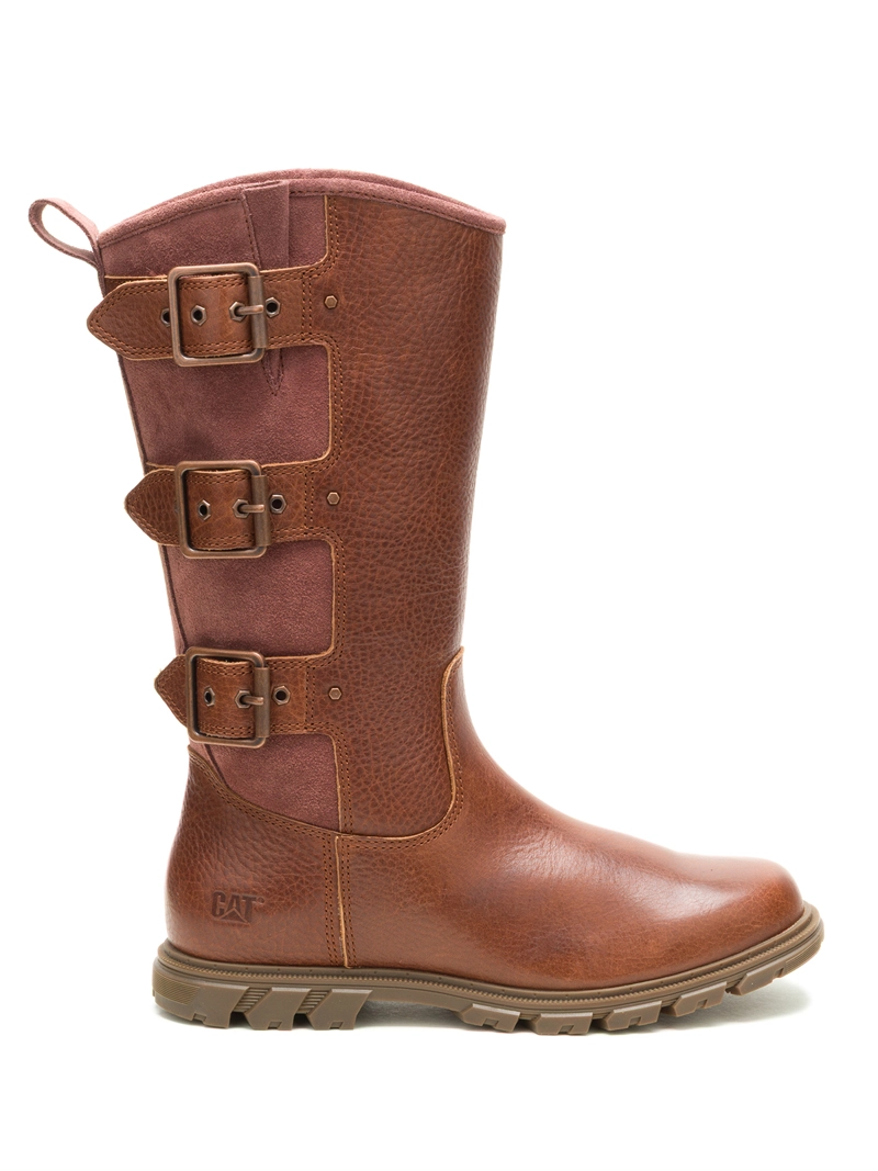 BOTA CUERO MUJER NOTION BUCKLE CAFE  CAT - 2