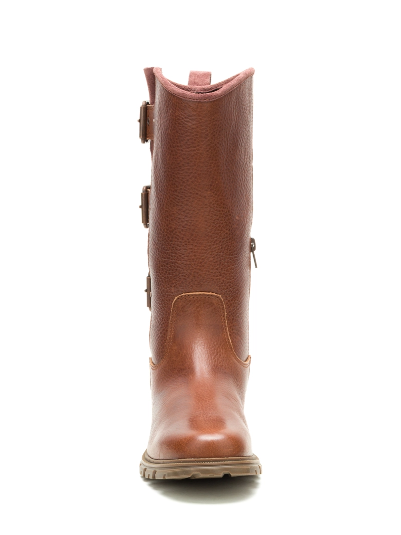 BOTA CUERO MUJER NOTION BUCKLE CAFE  CAT - 5