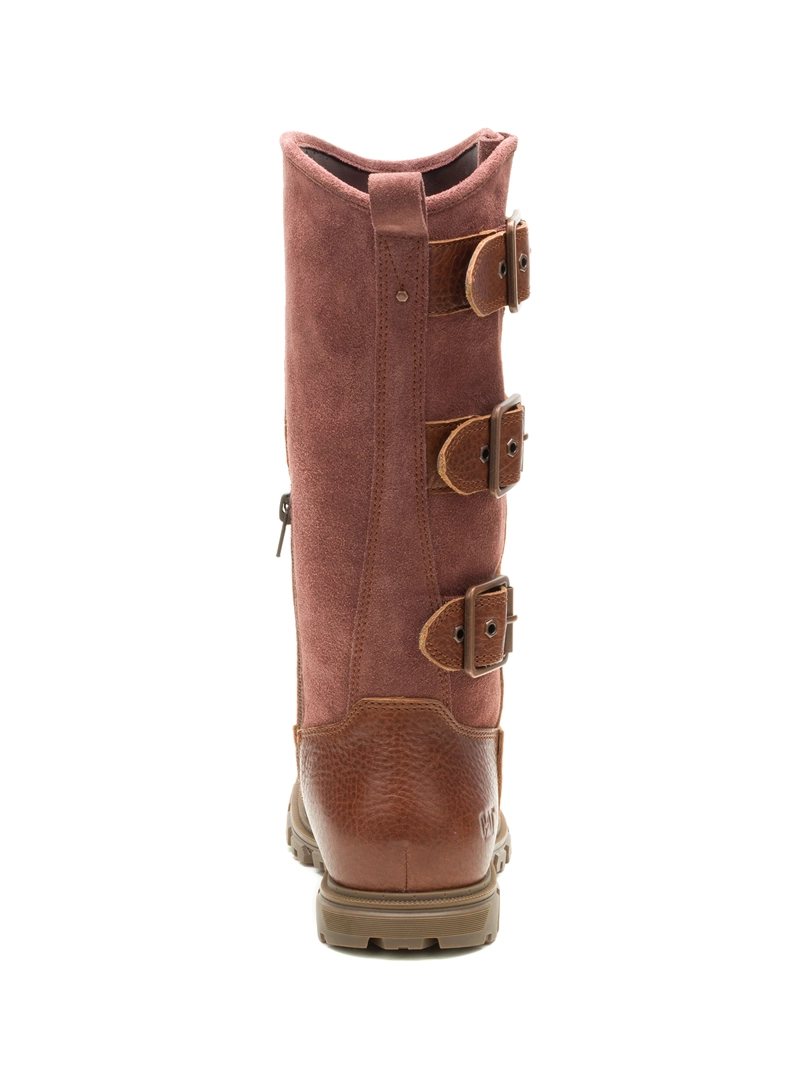 BOTA CUERO MUJER NOTION BUCKLE CAFE  CAT - 6