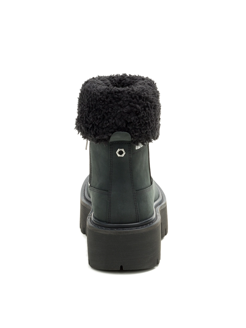BOTIN CUERO MUJER COLORADO MAX ROLL DO NEGRO CAT - 6